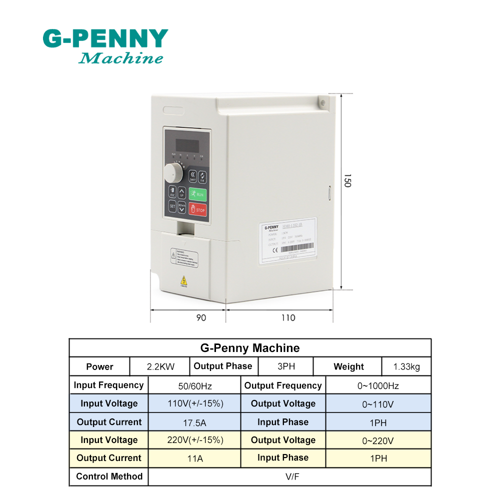2.2kW G-Penny Water Cooled Met - 2.2Kw Water Cooled Spindle Kit Vfd ulasan dan harga